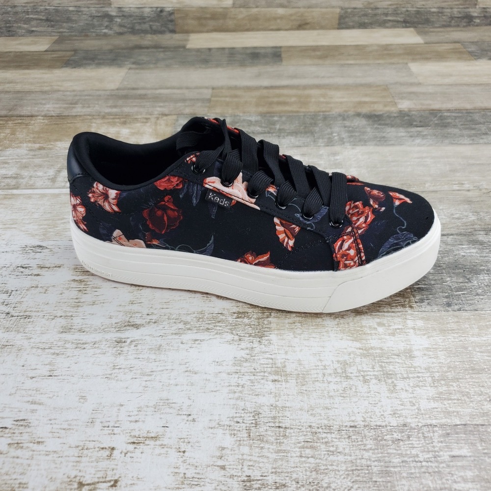 Keds Park Womens Shoes Sz 8 M Athletic Black Blush Platform Slip-On Sneakers